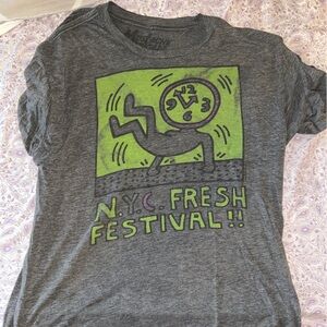 Gray Graphic keith haring UO tee